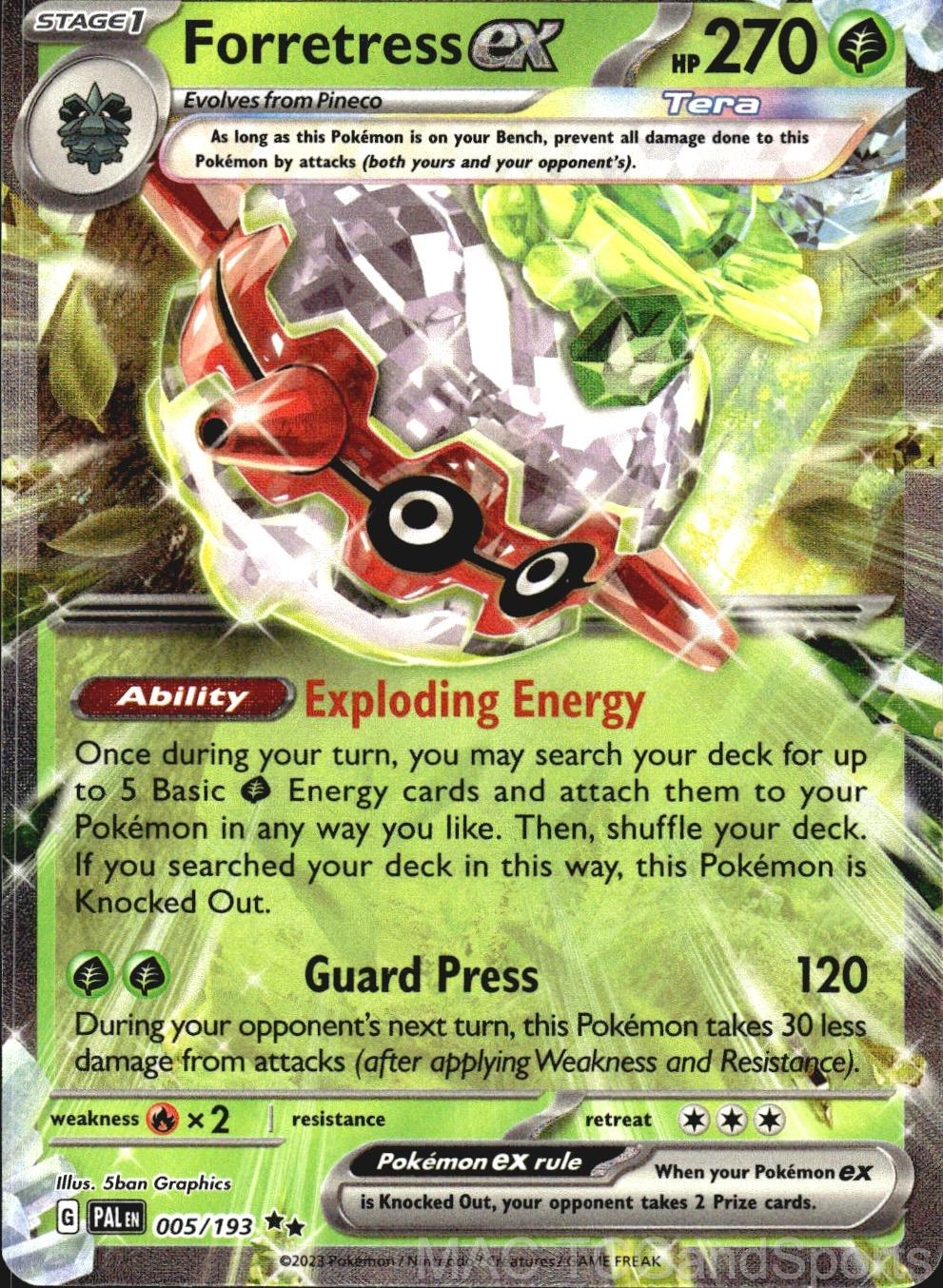 Forretress ex 005/193 Holo Paldea Evolved Pokemon TCG NM