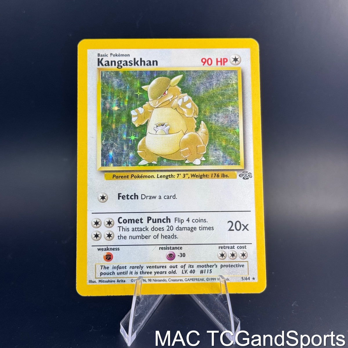 Kangaskhan 5/64 Unlimited Holo Jungle Pokemon TCG HP