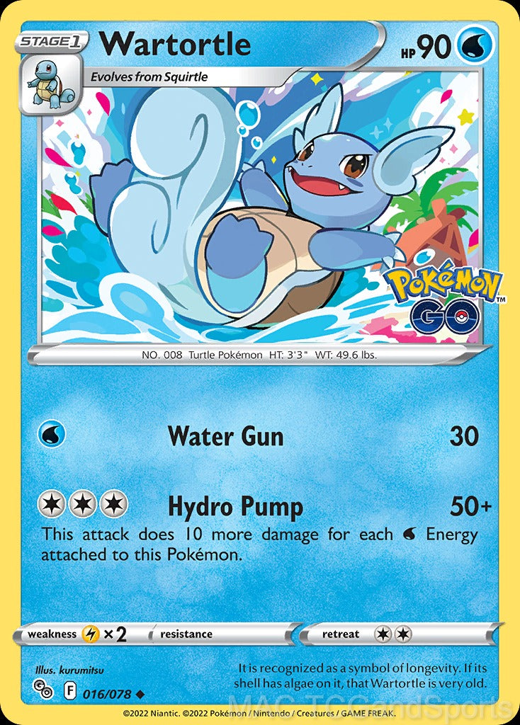 Wartortle 016/078 Reverse Holo