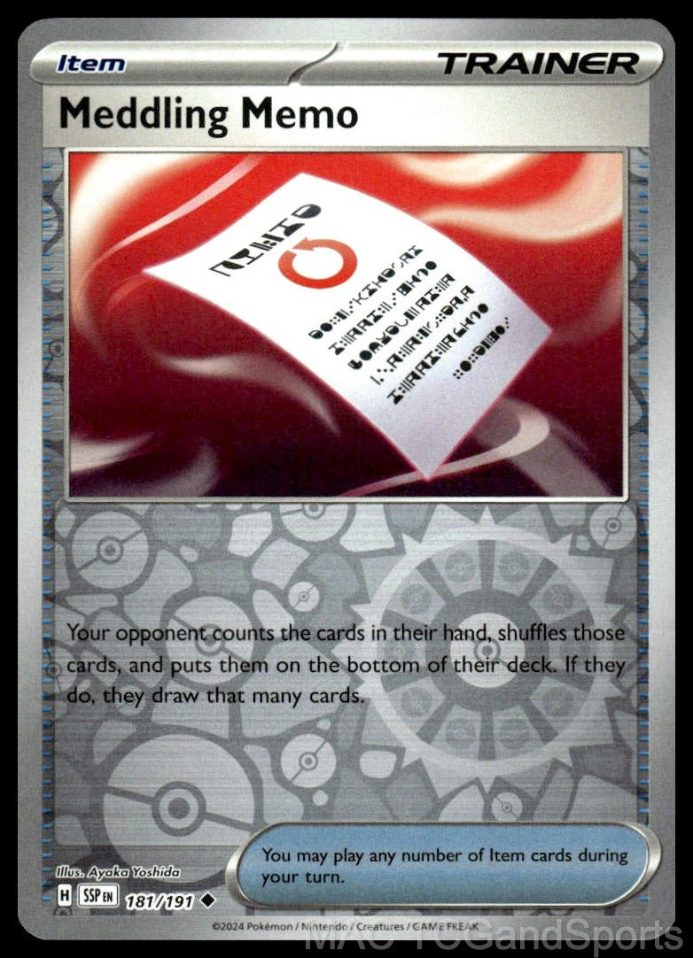 Meddling Memo 181/191 Reverse Holo