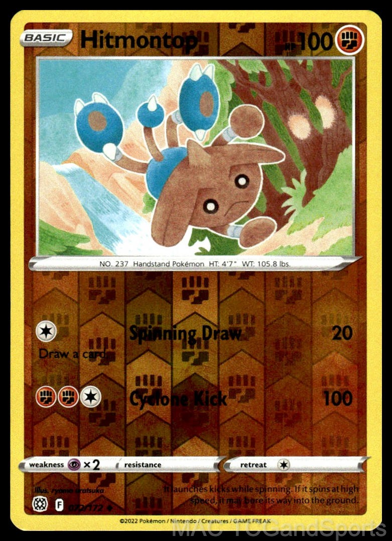Hitmontop 072/172 Reverse Holo