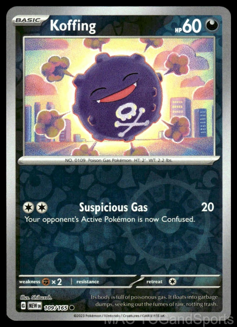 Koffing 109/165 Reverse Holo