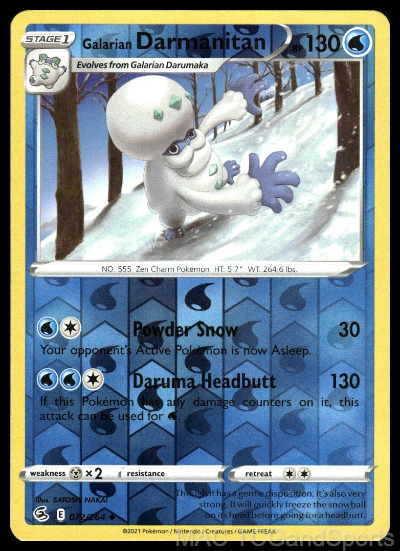Galarian Darmanitan 072/264 Reverse Holo