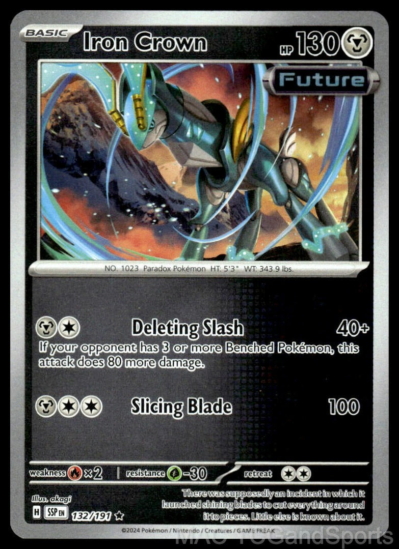 Iron Crown 132/191 Reverse Holo