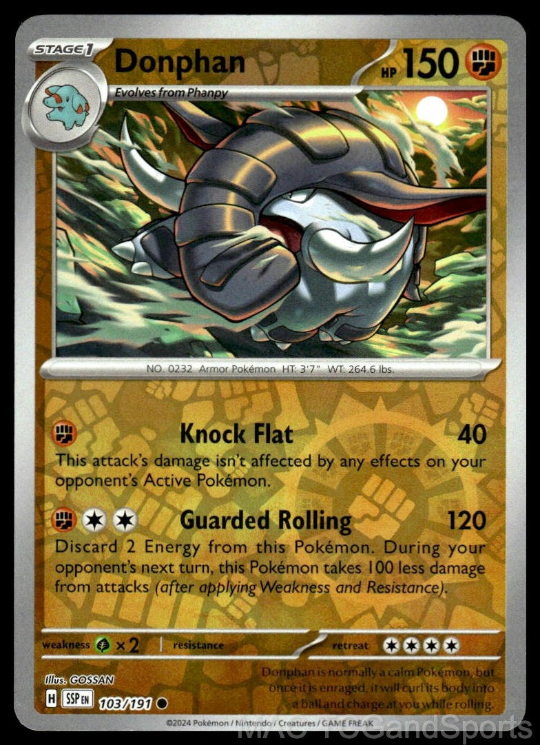 Donphan 103/191 Reverse Holo