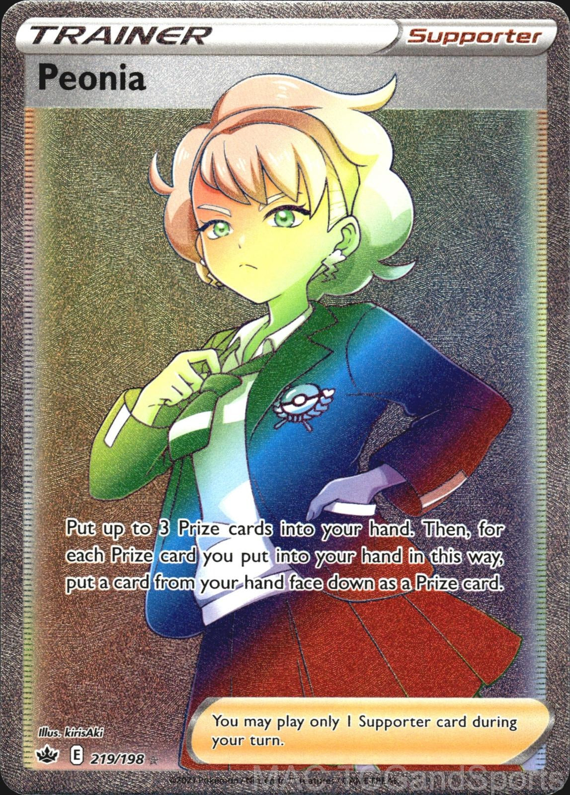 Peonia 219/198 Holo Chilling Reign Pokemon TCG NM