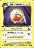 Dark Electrode 34/82 1st Edition Team Rocket Pokemon TCG LP