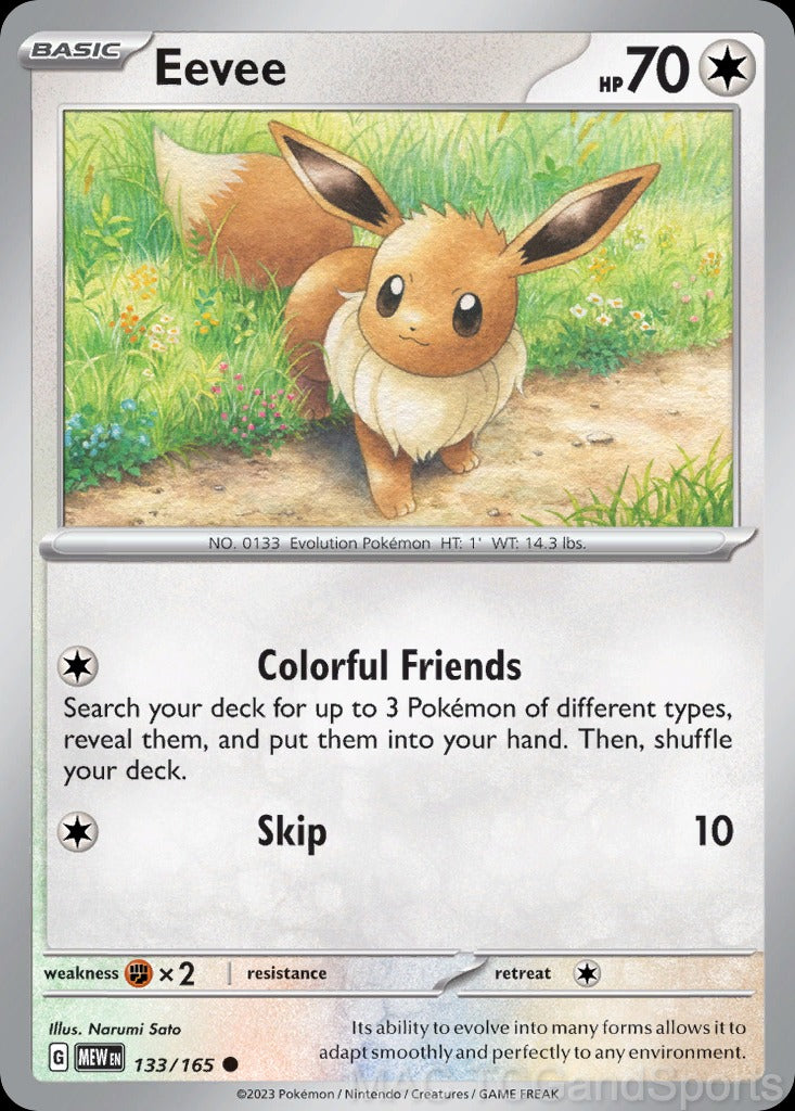Eevee 133/165 Reverse Holo