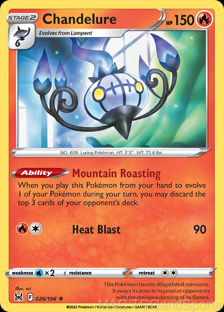 Chandelure 026/196 Reverse Holo