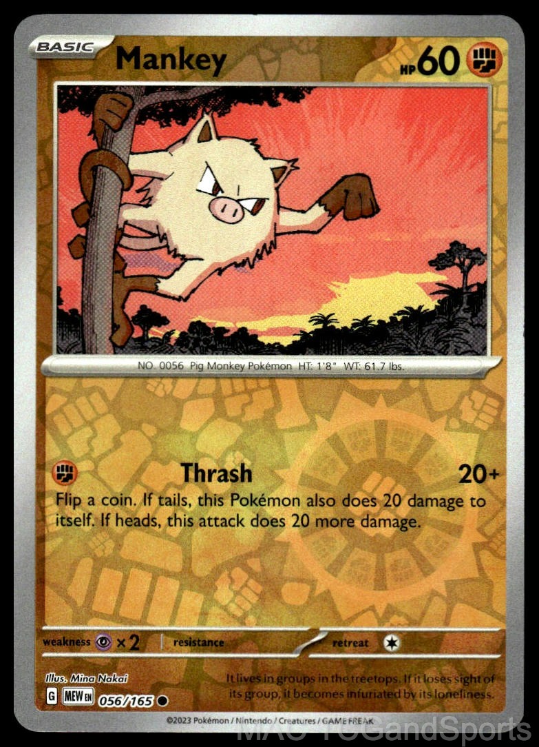Mankey 056/165 Reverse Holo