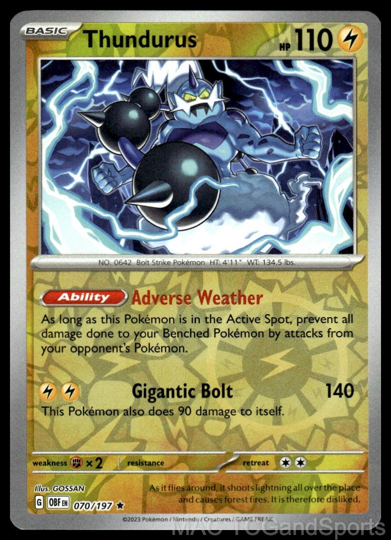 Thundurus 070/197 Reverse Holo
