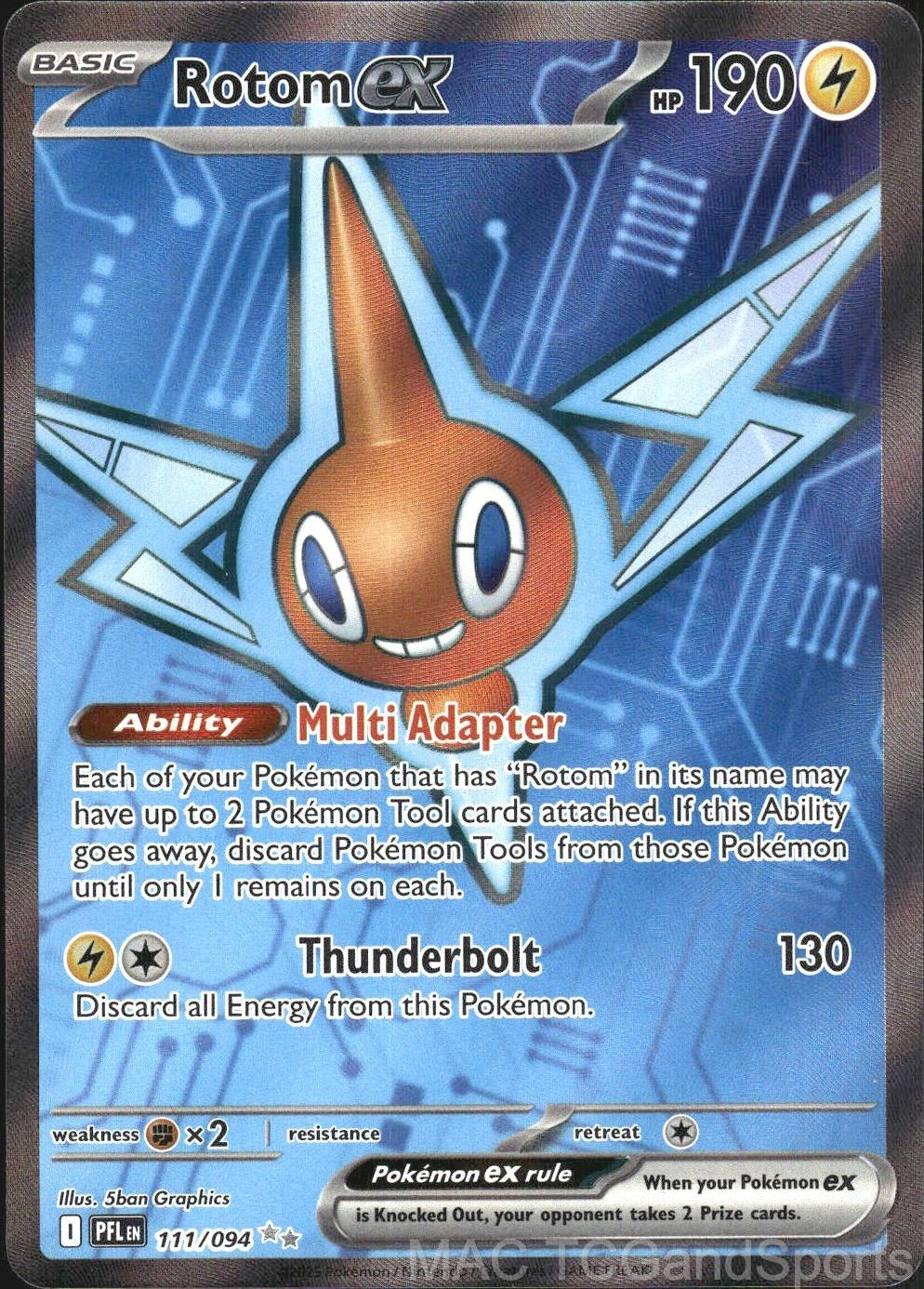 Rotom ex 111/094 Holo Phantasmal Flames Pokemon TCG NM