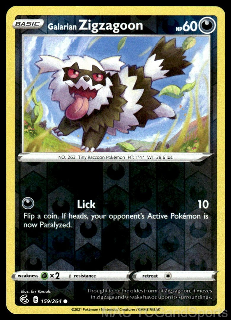 Galarian Zigzagoon 159/264 Reverse Holo