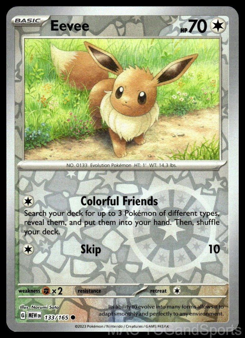 Eevee 133/165 Reverse Holo
