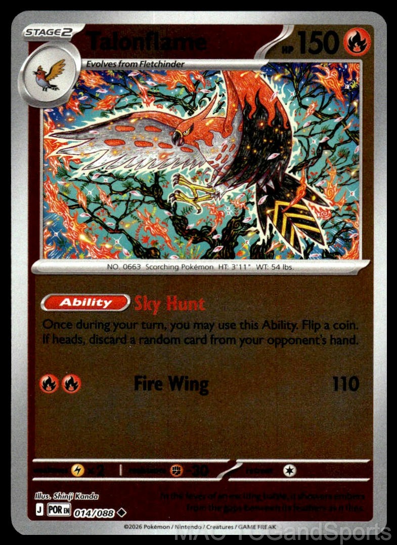 Talonflame 014/088 Reverse Holo