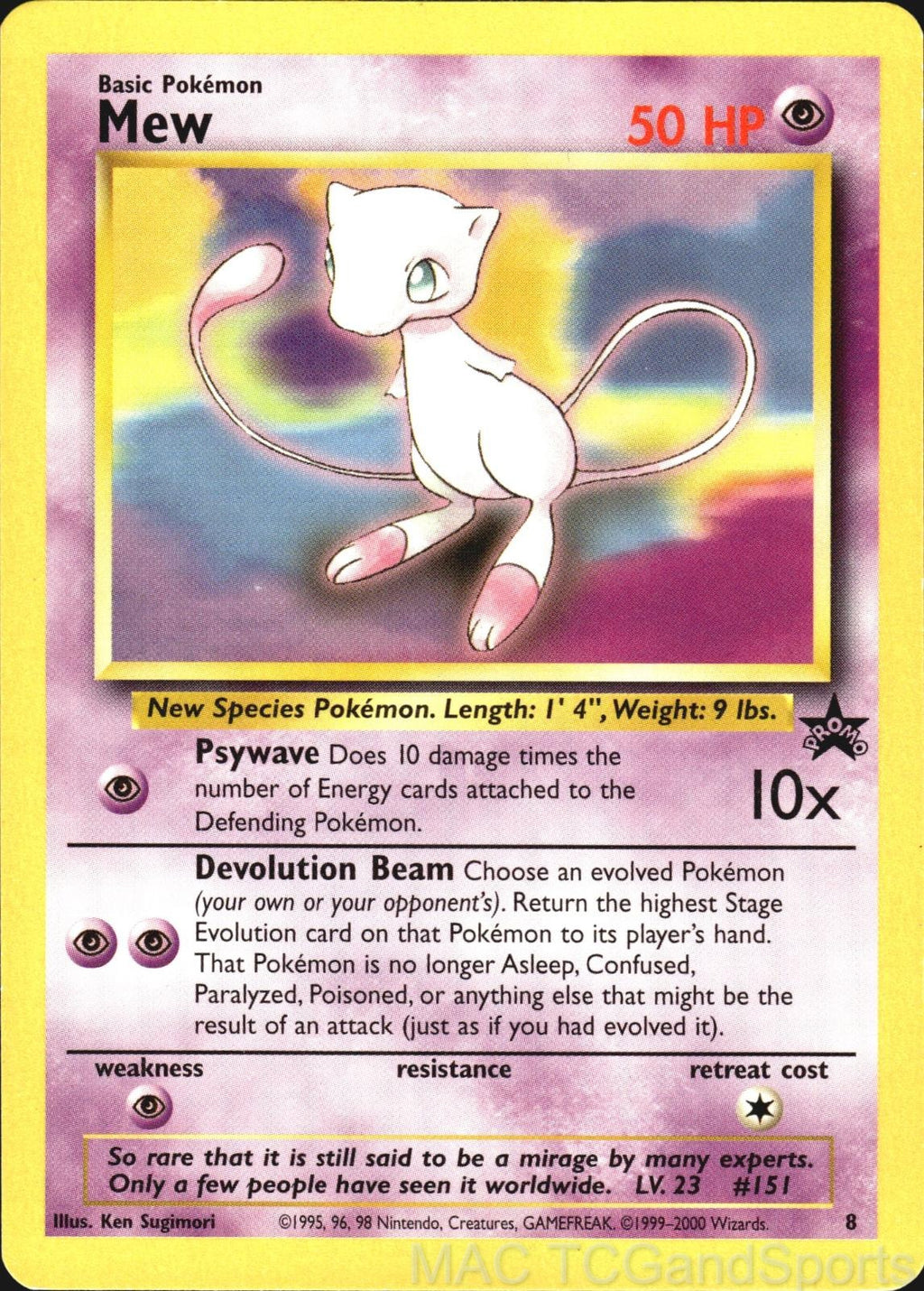 Mew 8 Wizards Black Star Promos Pokemon TCG NM
