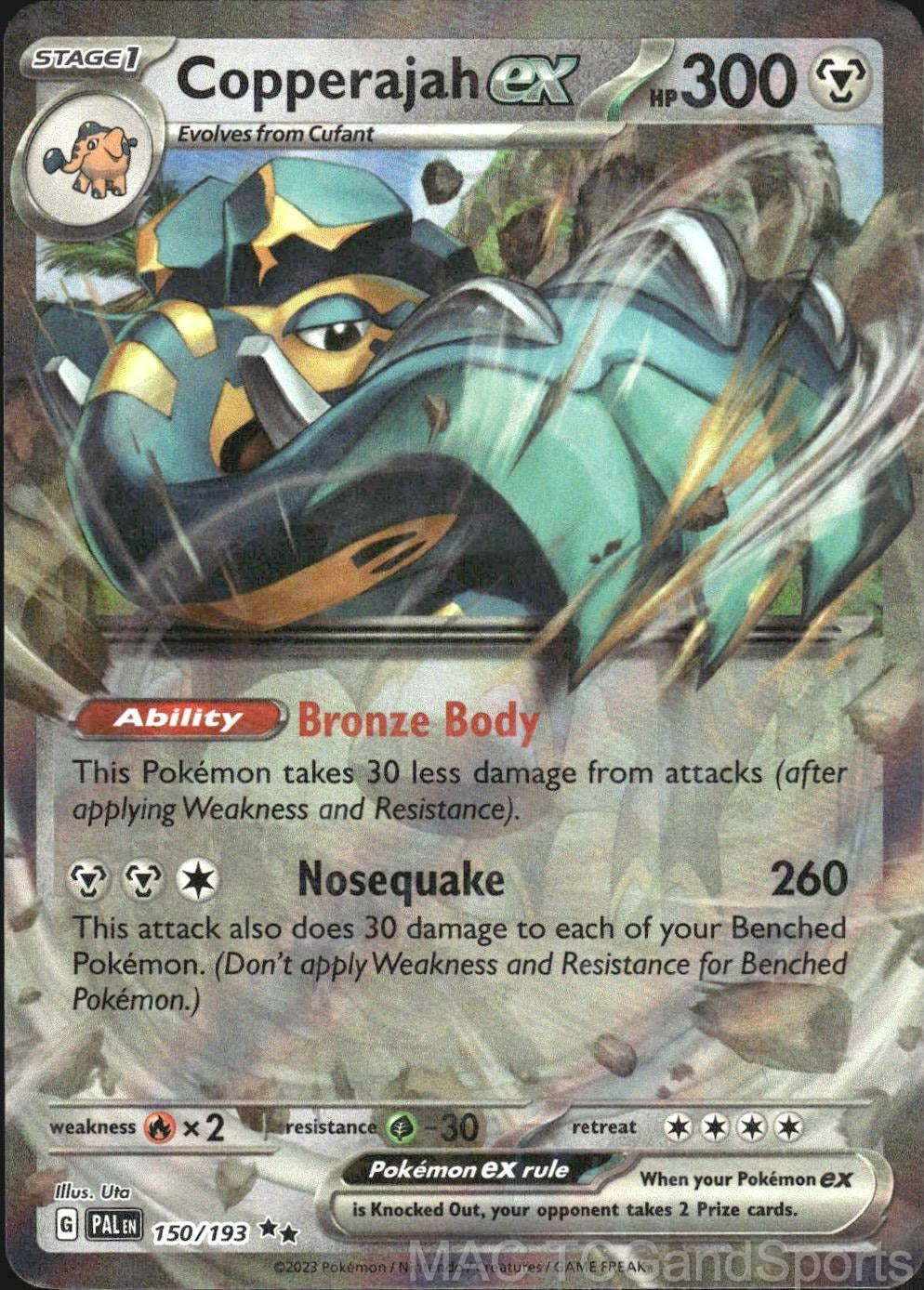 Copperajah ex 150/193 Holo Paldea Evolved Pokemon TCG NM
