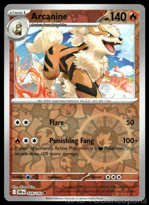 Arcanine 028/182 Reverse Holo