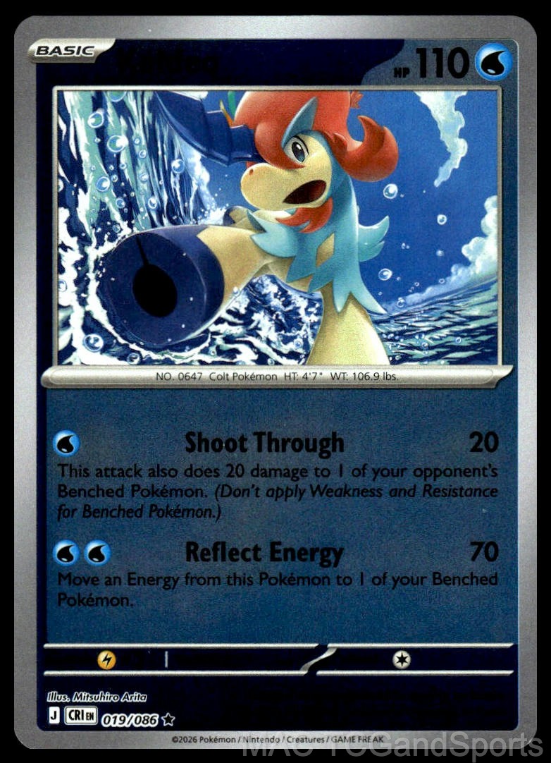 Keldeo 019/086 Reverse Holo