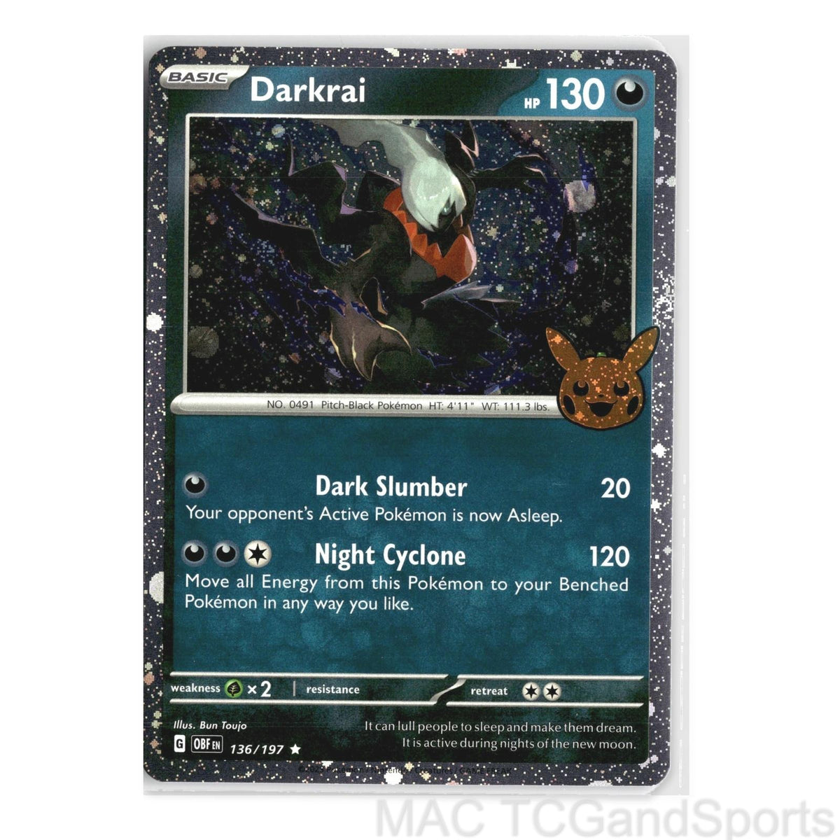Darkrai (Cosmos Holo) 136/197 Trick or Trade BOOster 2024 Pokemon TCG NM